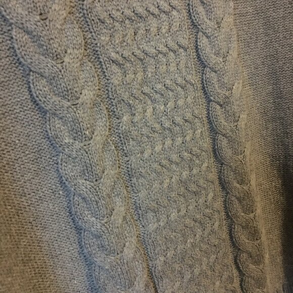 ALFRED SUNG Natural Blend Grey Cable Knit Sweater - Picture 5 of 16